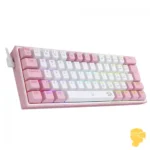 کیبورد مکانیکال گیمینگ ردراگون K617 FIZZ White-Pink - Image 2