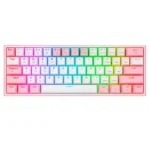 کیبورد مکانیکال گیمینگ ردراگون Fizz Pro K616 White-Pink