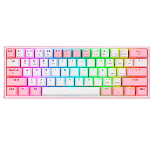 Fizz Pro K616 White-Pink 1 کیبورد مکانیکال گیمینگ ردراگون Fizz Pro K616 White-Pink - Image 1