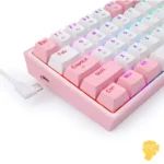 کیبورد مکانیکال گیمینگ ردراگون Fizz Pro K616 White-Pink - Image 3