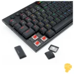 کیبورد بی سیم/باسیم مکانیکال گیمینگ ردراگون K621 Horus TKL Black RGB - Image 4