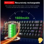 کیبورد بی سیم/باسیم مکانیکال گیمینگ ردراگون Ryze Pro K633 RGB - Image 7
