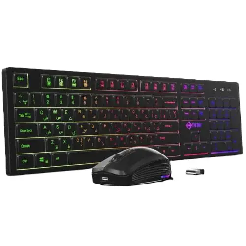 موس و کیبورد گیمینگ بی سیم فاطر مدل Fater CWR-7000B