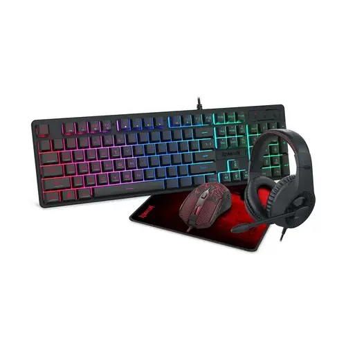 باندل گیمینگ هدست و کیبورد و موس و موس پد ردراگون Essentials S107P-BA