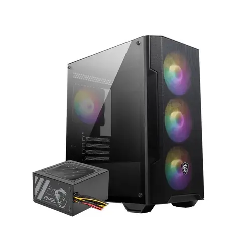 کیس و پاور گیمینگ ام اس آی MAG FORGE M100A + MAG A500N-H